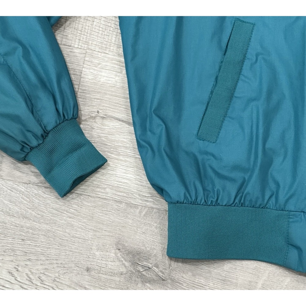 VINTAGE Members Only Jacket Men XLT Teal Turquoise Full Zip Racer Bomber 80s - Picture 6 of 11